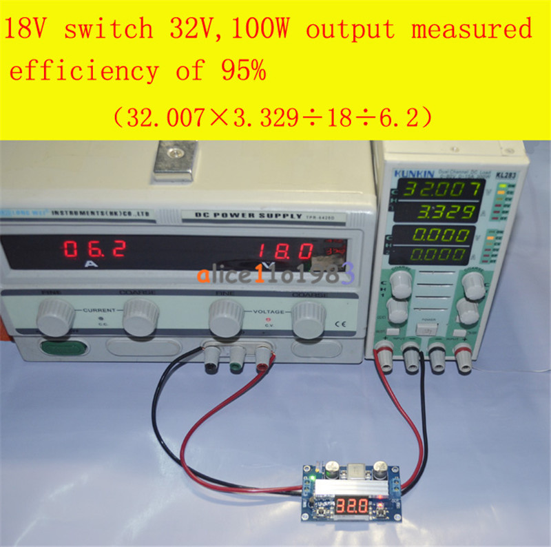 3~35V To 3.5~35V 100W Adjustable DC Step-up Boost Voltage Converter Module TOP