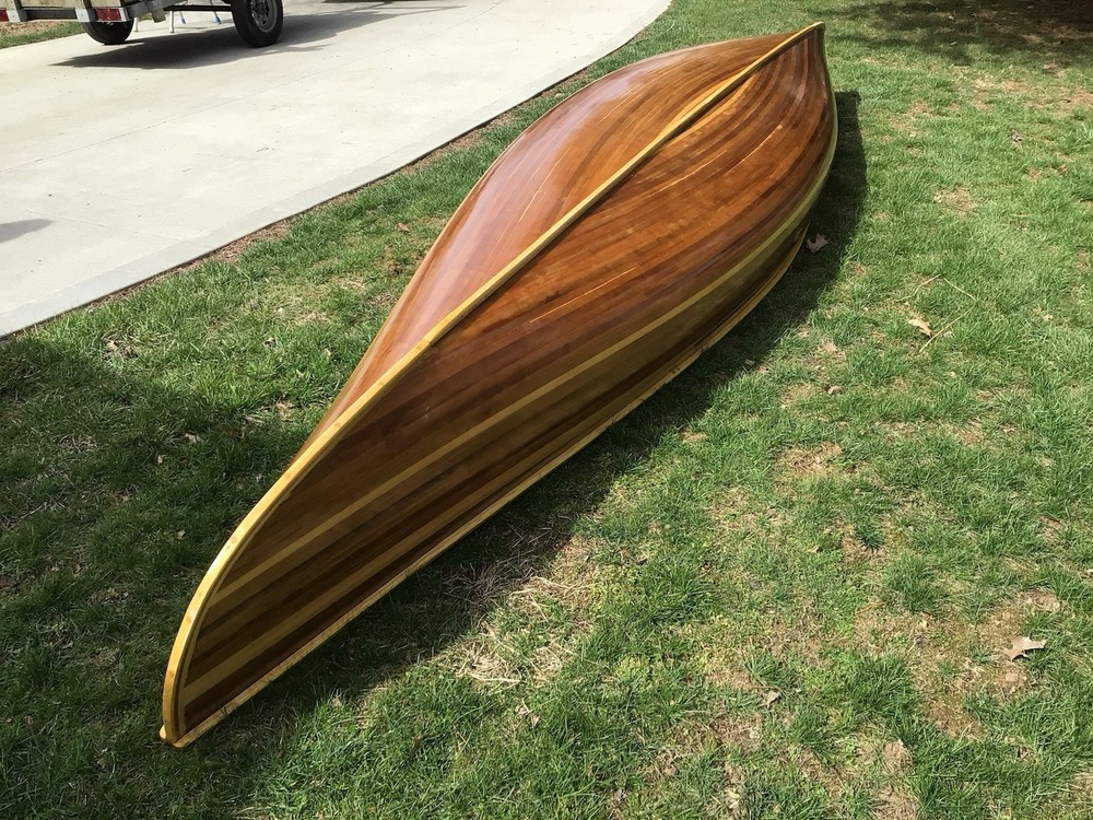 16 Foot Hand Built Cedar Strip Canoe