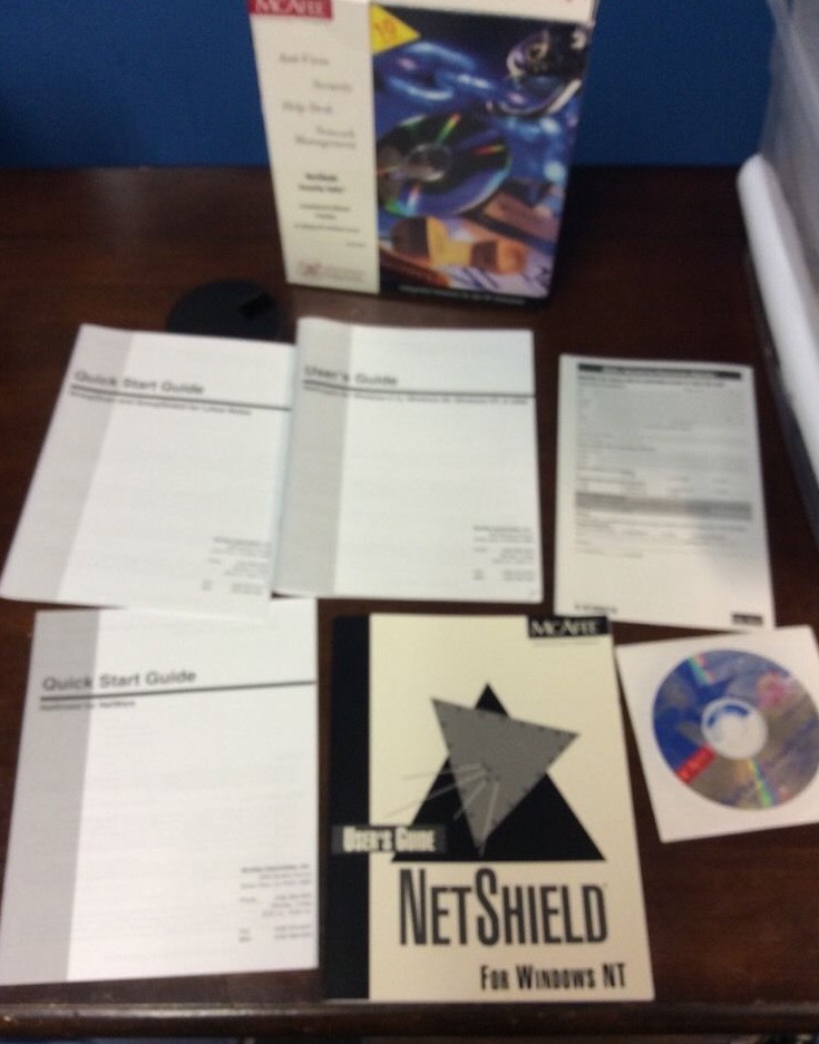 McAfee NetShield Security Suite Version 3.0 10 Nodes Computer Software Manuals