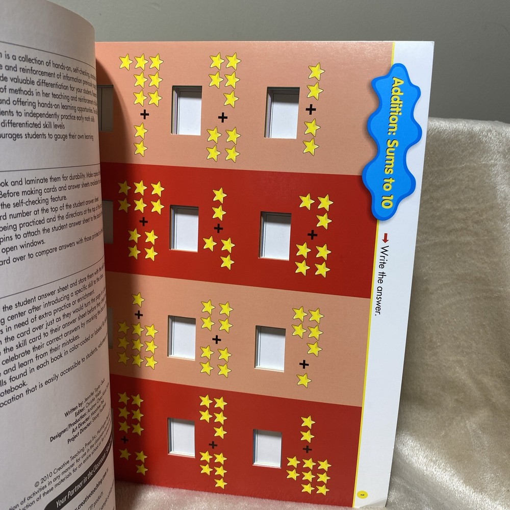 TURN & LEARN Self-Checking MATH +/- Cards Creative Teaching Press Class Or Home