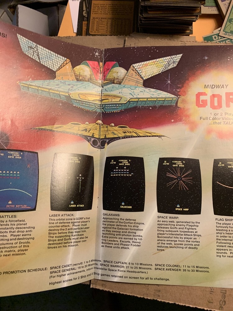 original ad 11- 8.5'' Gorf Midway ARCADE GAME FLYER