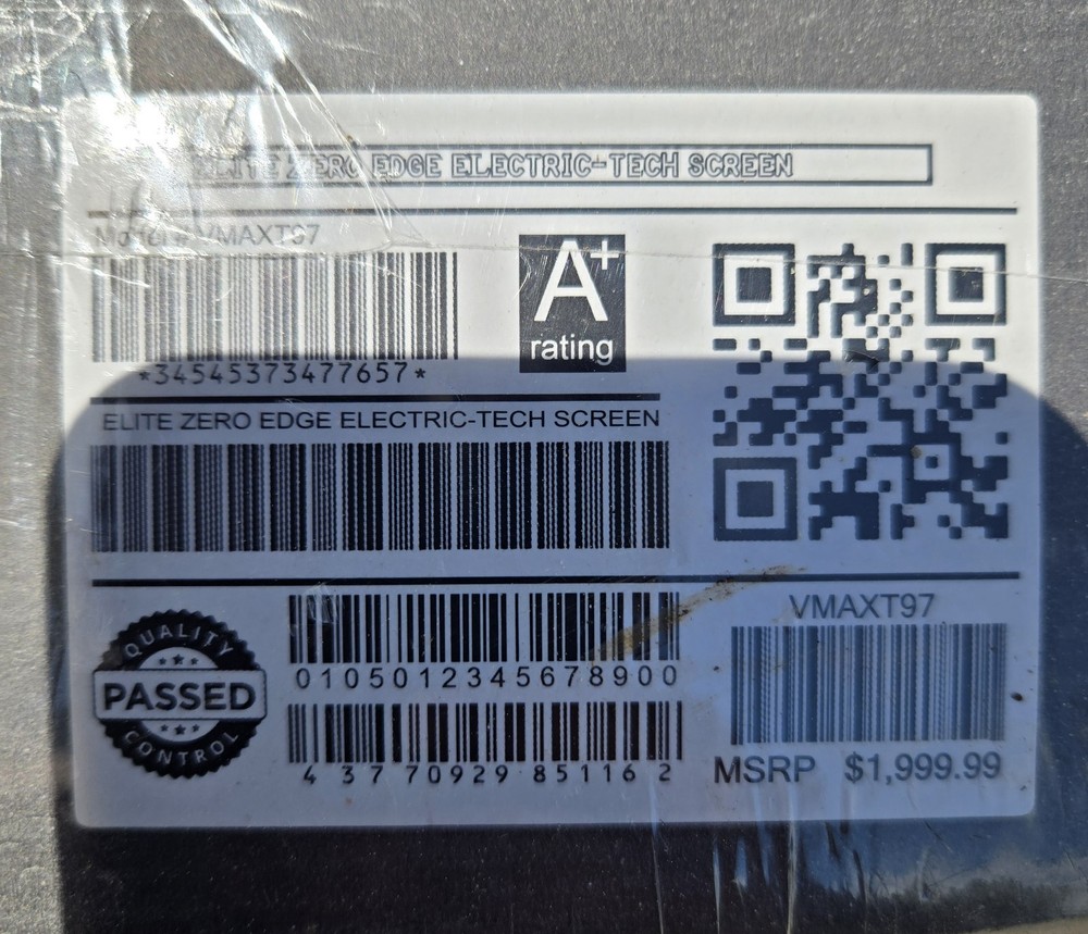 Elite Zero Edge Electric Tech Screen