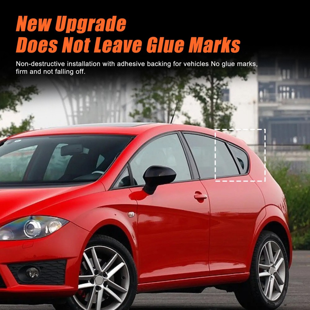 ABS Glossy Black Rear Triangular Louver Trim Panel For Seat Leon 2008-2012