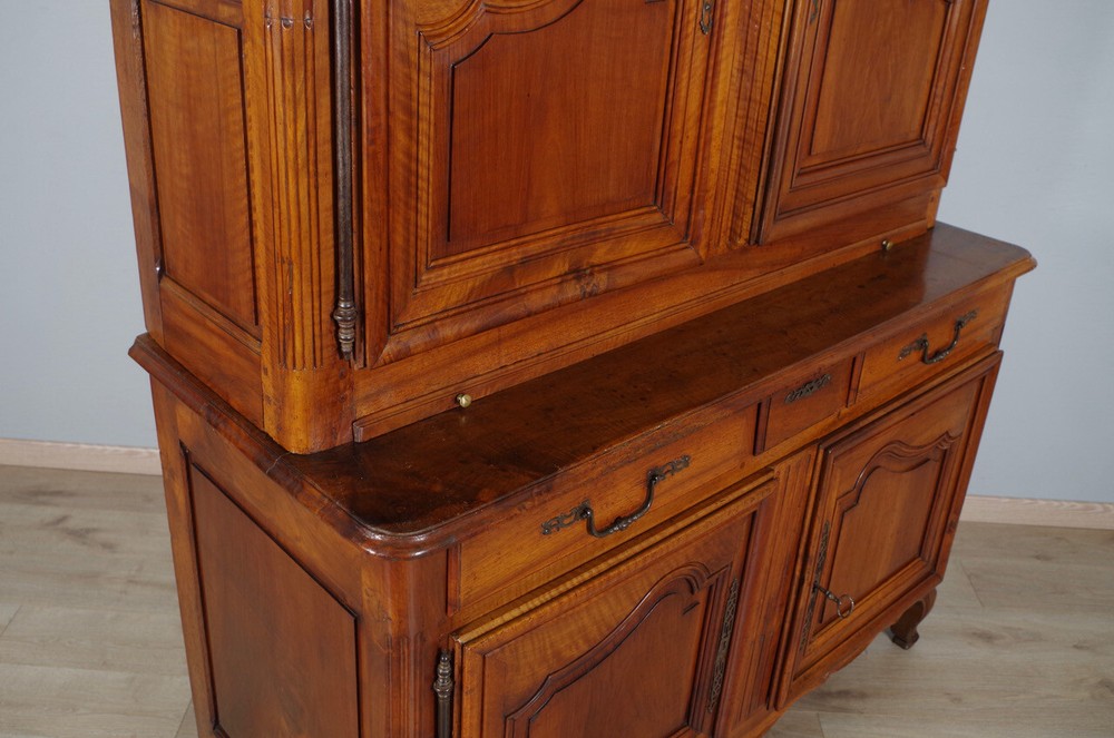 19th Century Walnut Transition Two Body Sideboard
