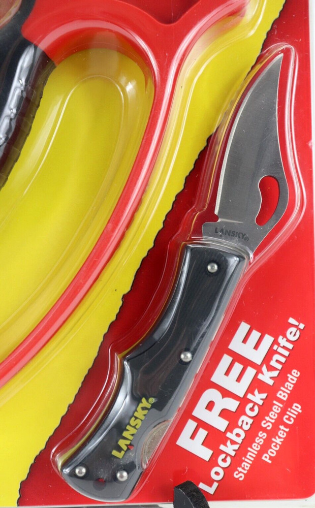 Lansky Deluxe Quick Knife Sharpener w/Pocket Knife LSTCN-45