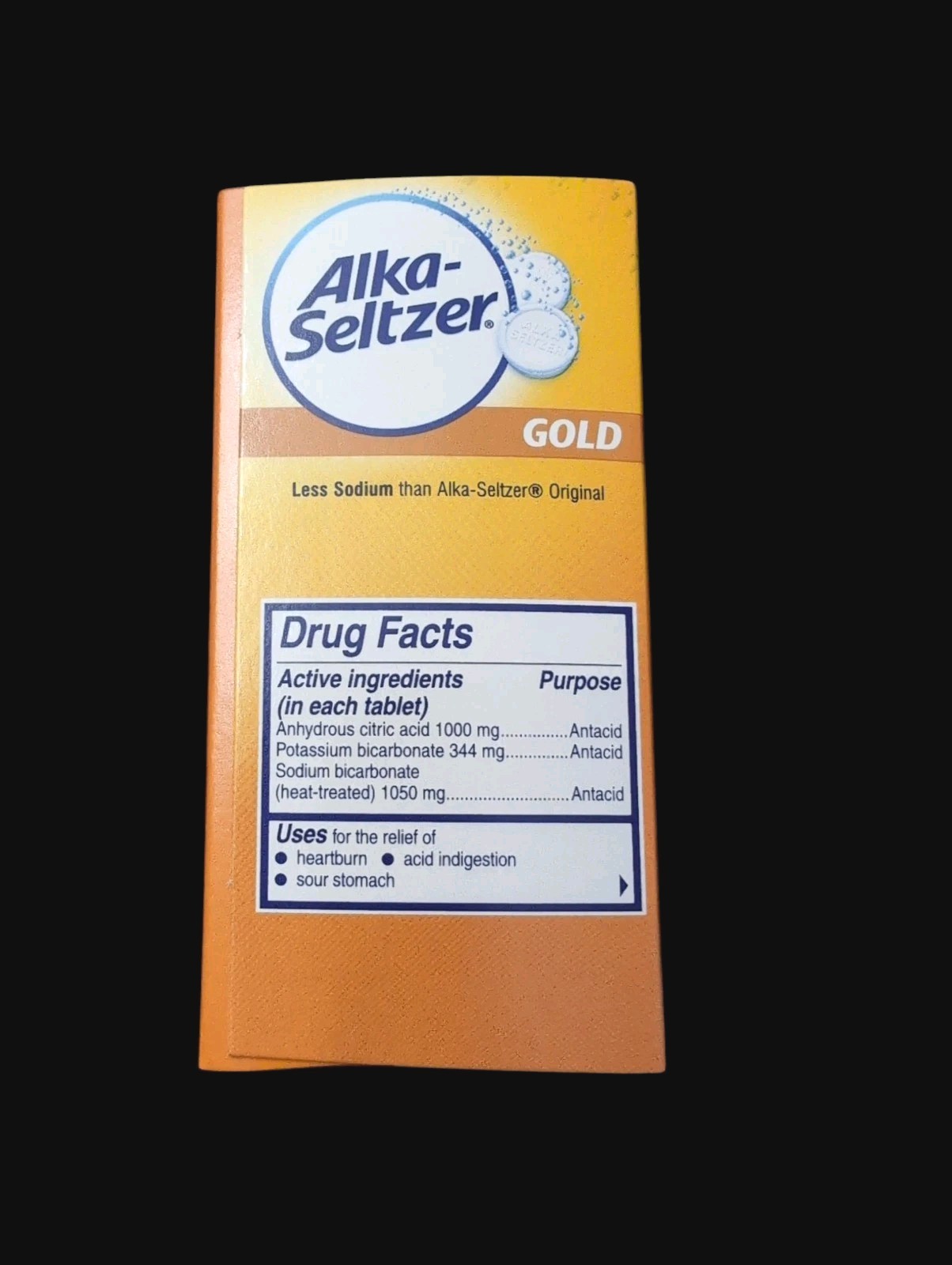 Alka-Seltzer Gold Antacid Heartburn Treatment 1 Box/36 Effervescent Tablet 1/26