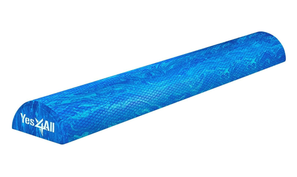 Yes4All EVA Half Foam Roller 36" - Blue  Ergonomic Durable Versatile Workout