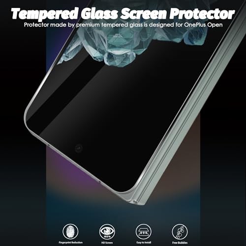 Orzero (3 Pack) Tempered Glass Screen Protector Compatible for OnePlus Open