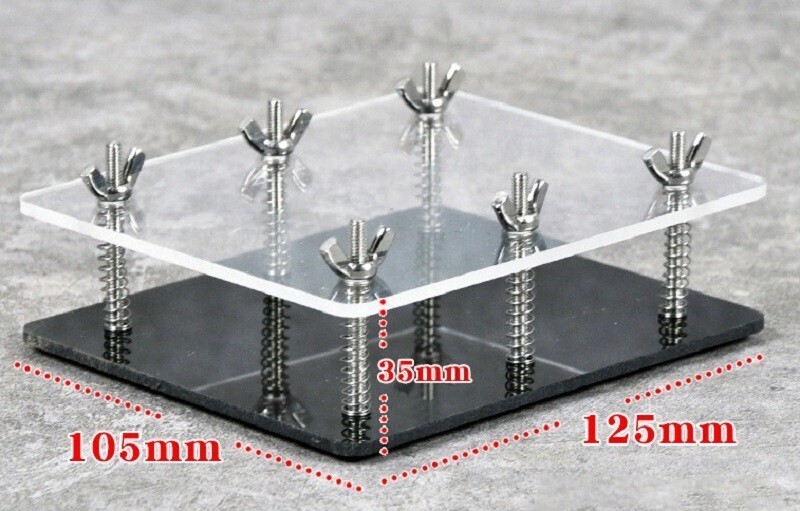 Black Acrylic Card Press - Stainless Steel Bend Corrector - Card Repair Tool