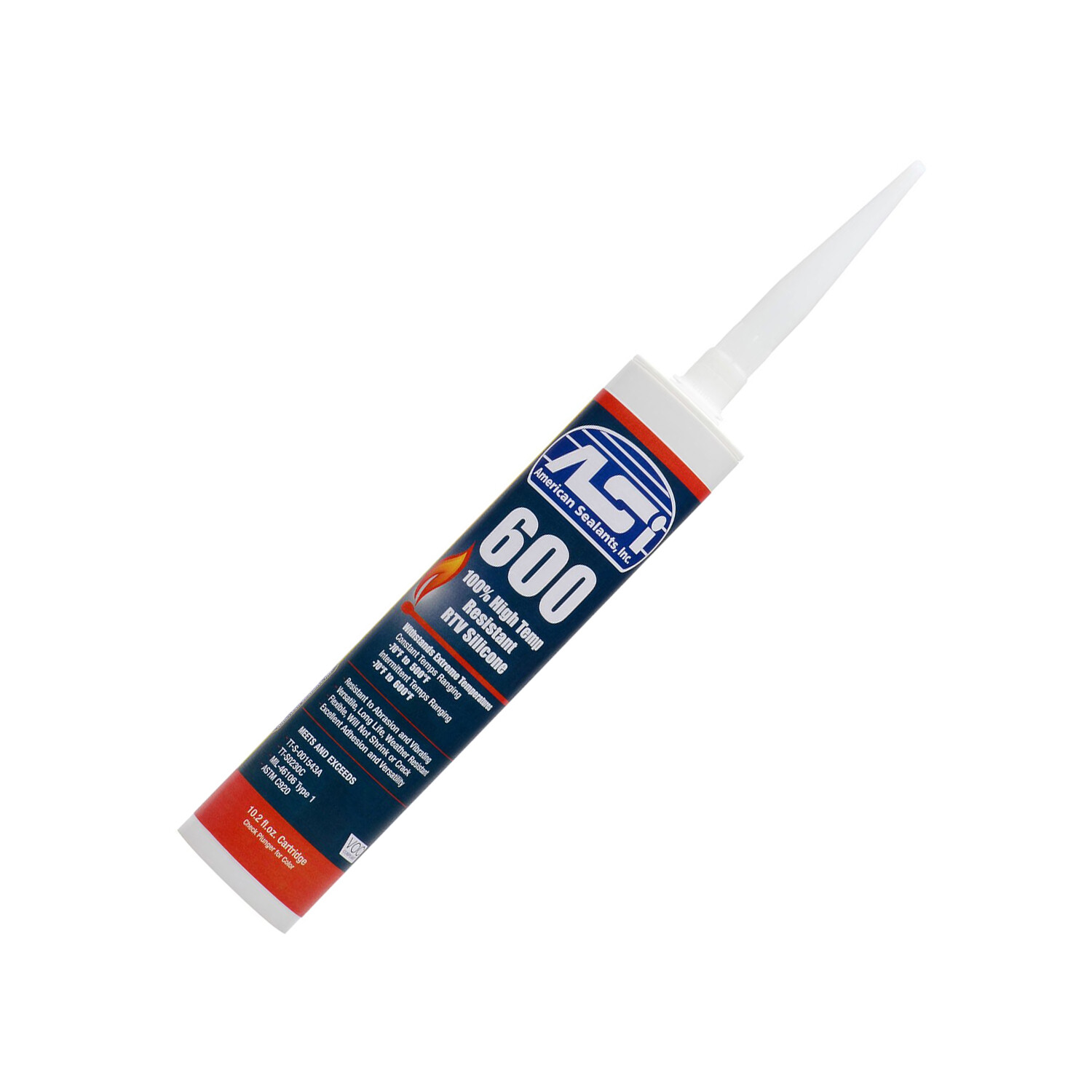 ASI 600 High Temperature RTV Silicone Sealant 10.2 Oz