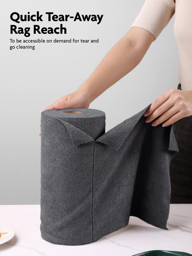 Fantasticlean Microfiber Cleaning Cloth Roll -40 Pack, Tear Away Microfiber T...