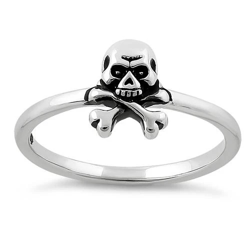925 Sterling Silver Jolly Roger Skull Ring