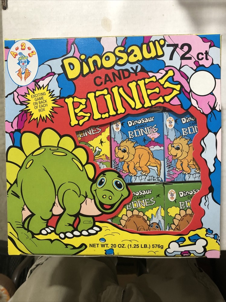 A-2-Z Dinosaur Candy Bones Box X 72 No Candy