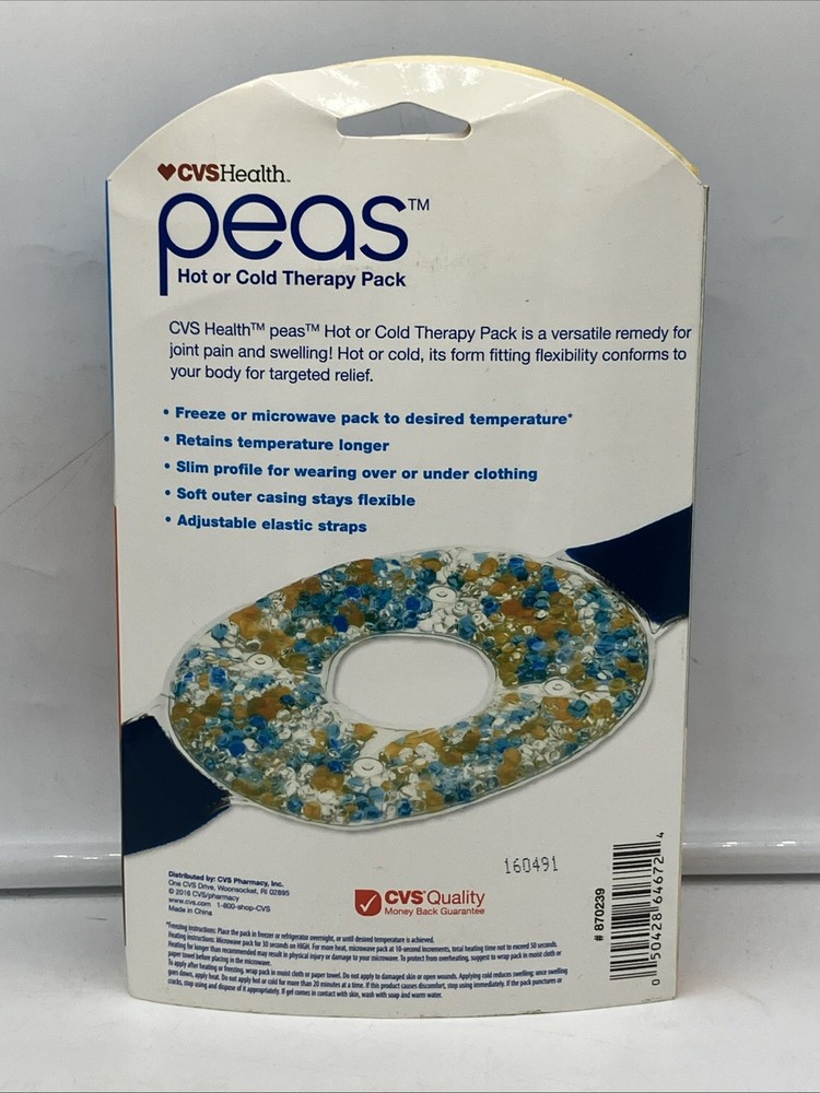 Peas Hot / Cold Therapy Pack - Form Fitting, Adjustable, Flexible, Reusable Knee