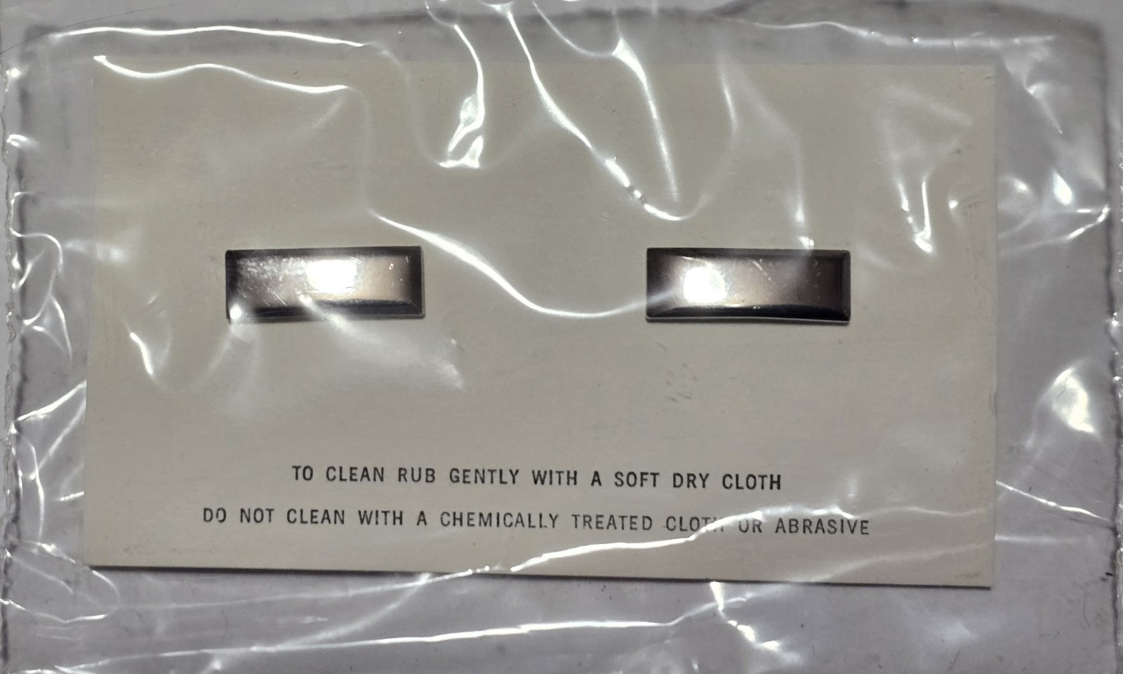 Pair of 1st LT First Lieutenant Rank Insignia Silver bars USA "Mini" NOS USAF