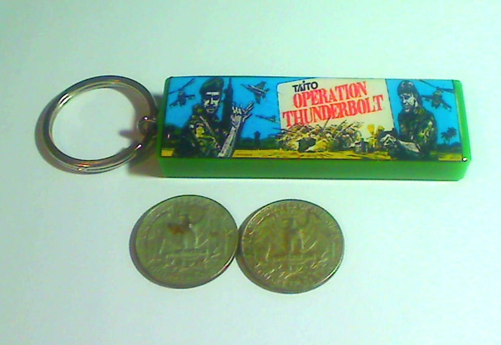 Operation Thunderbolt Arcade Marquee Coin Door accessory Keychain