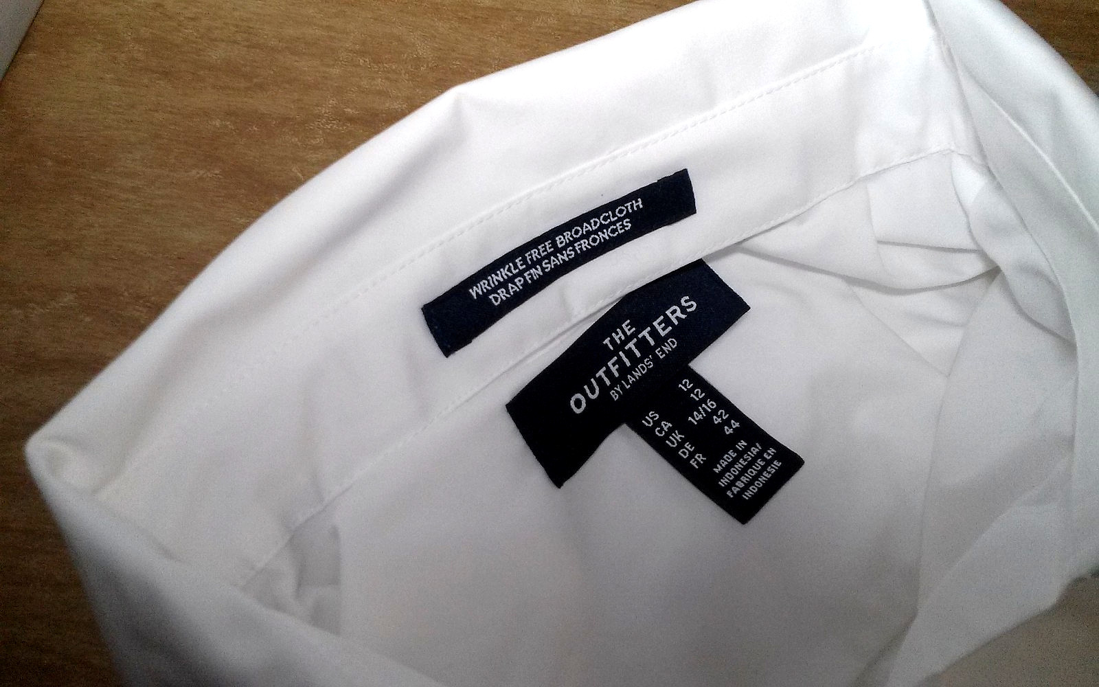 2 Lands' End Wrinkle Free Broadcloth Women's White Shirts Sz 12