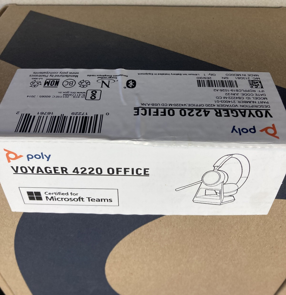Poly Voyager 4220 Office 300ft Long Range Stereo Bluetooth Headset