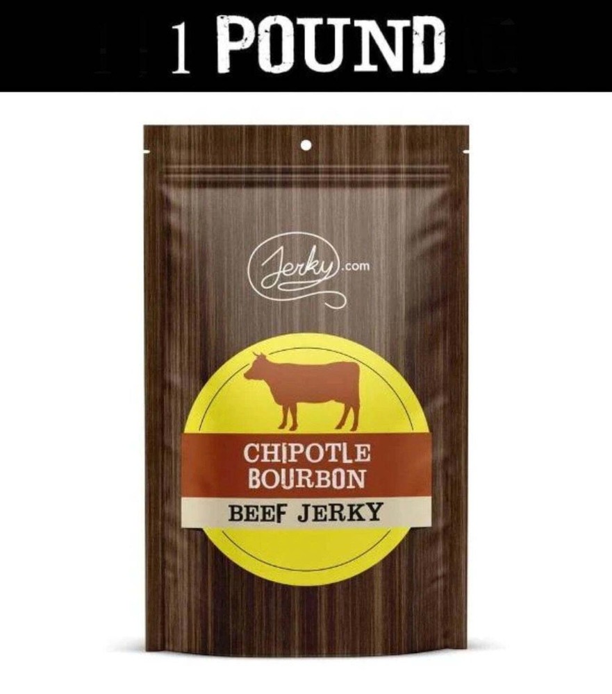 All-Natural Beef Jerky - Chipotle Bourbon - 1 Pound Bag