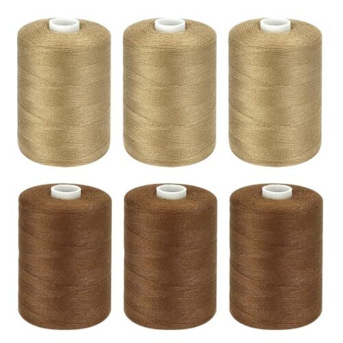 All Purpose Sewing Thread, Thread for Sewing Machine, 6 Spools Each 1000 Yards