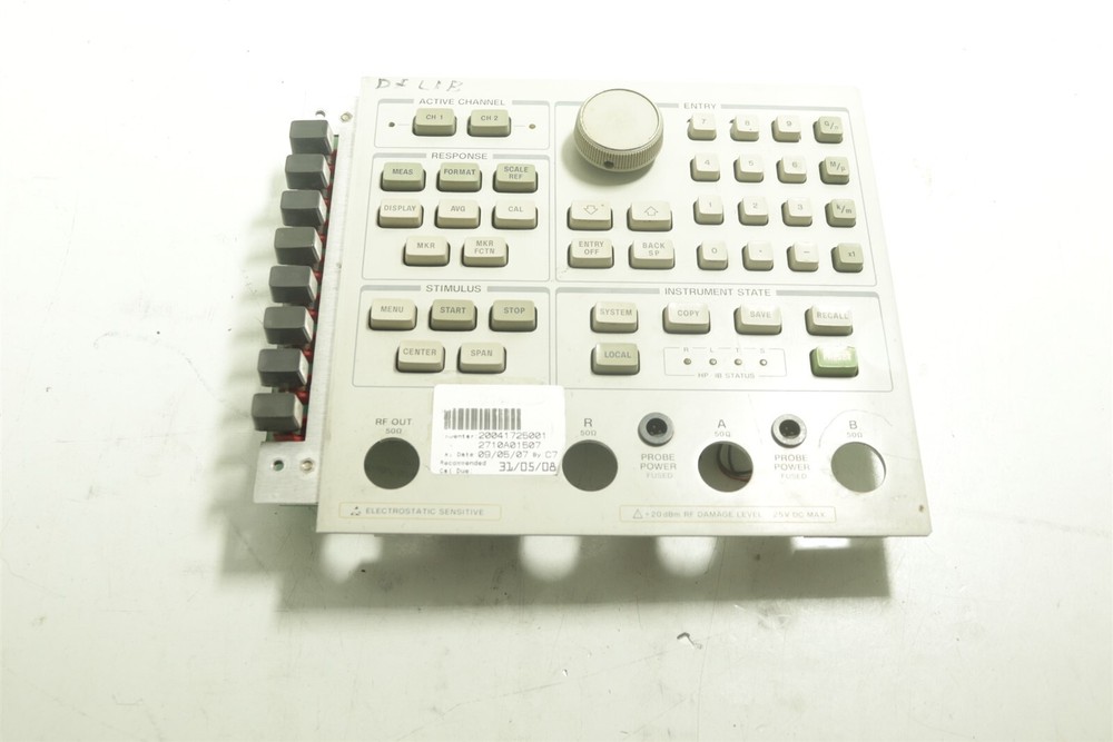 HP Hewlett Packard 8753B Network Analyzer Front Panel +PCB 08753-60002 B-2541-45