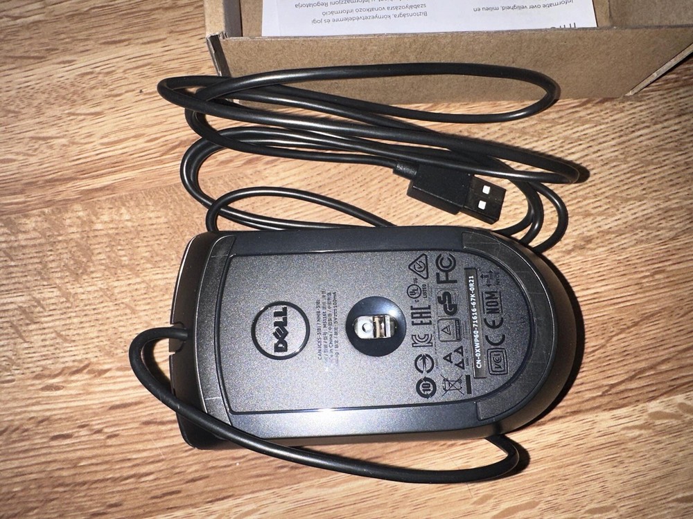 Dell Computer Wired Mouse Excellent New Condition With Box.