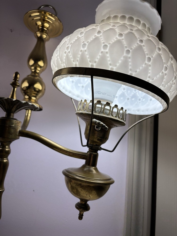 Antique Twin Desk Lamp
