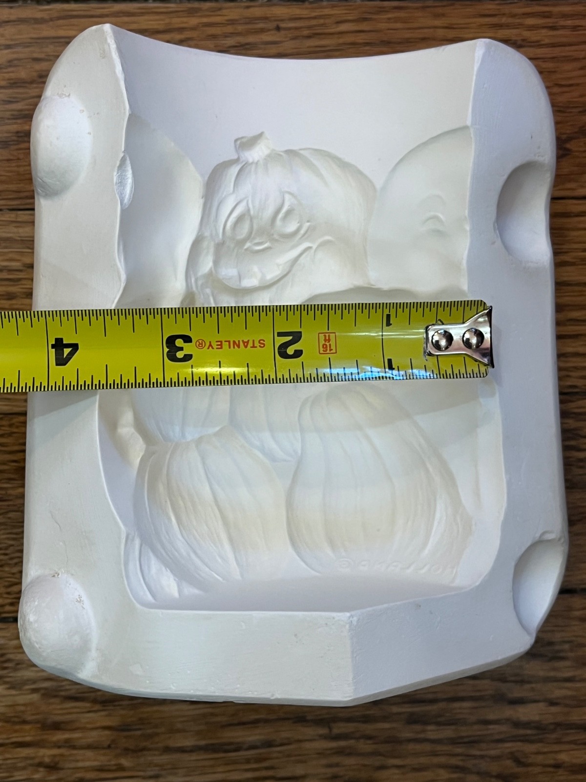 VINTAGE HOLLAND 2951 SMALL PUMPKIN BOWL CERAMIC SLIP CAST MOLD 9"x6.5"