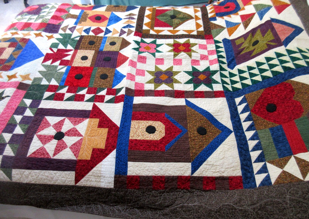 COMPLETED SAFE HAVEN Pieced Quilt 62 x 81" 2013