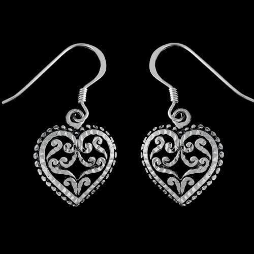 Damask Heart Earrings