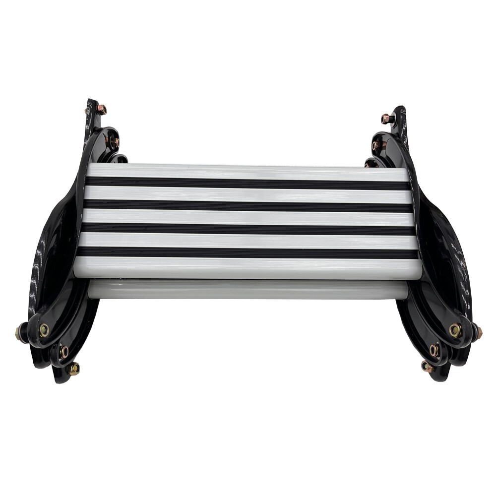 Narrow Wall Mounted Loft Wall Stairs Black+White Pull Down Ladder System 10 Ste