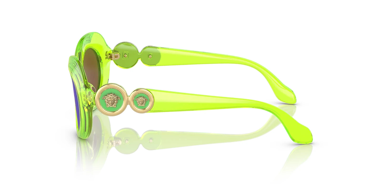 VERSACE VK4428U 537125 TRANSPARENT GREEN GIRLS KIDS SUNGLASSES 45MM AUTHENTIC