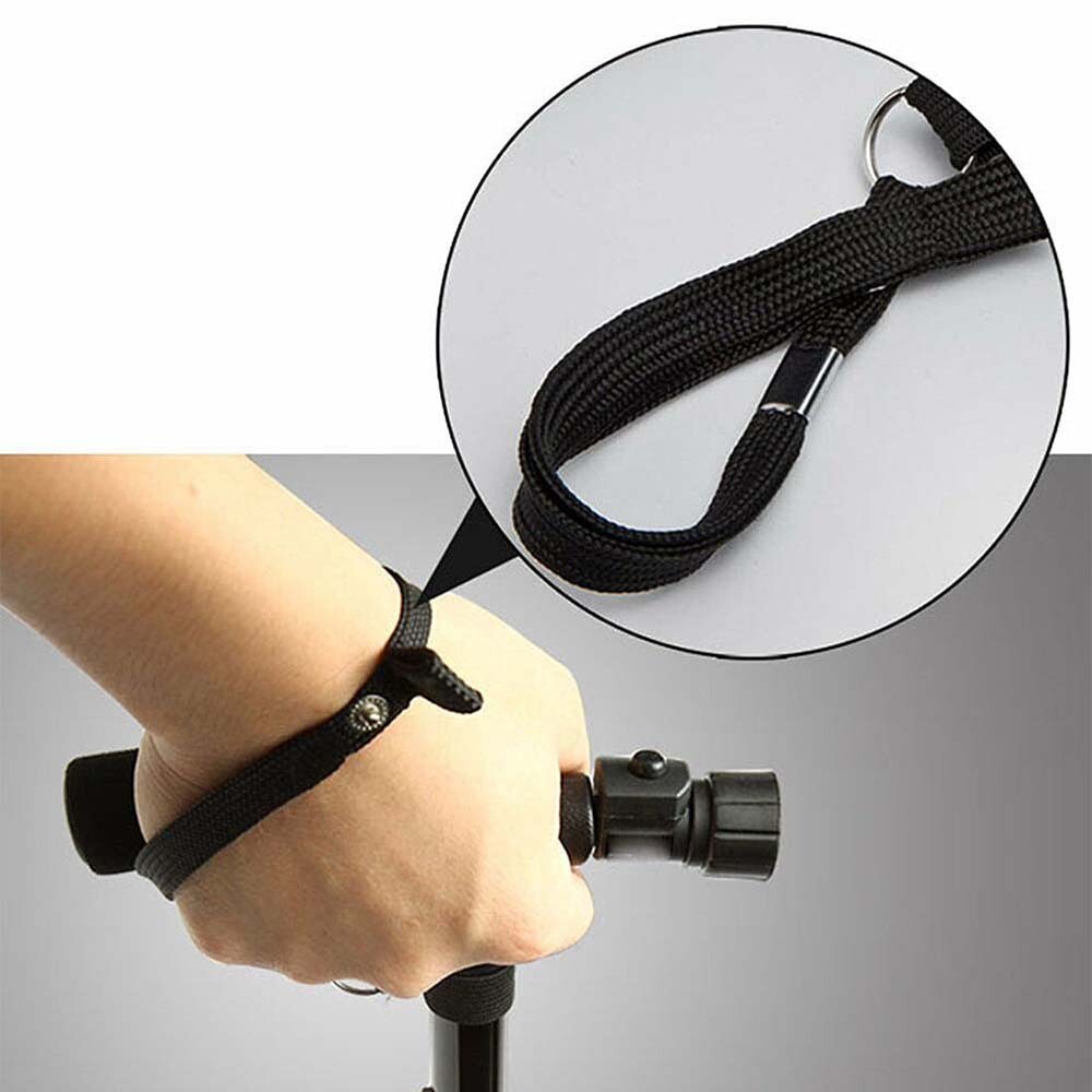 2PC Magic Walking Cane Folding Safety Walking Stick 4 Head Pivoting Trusty Base