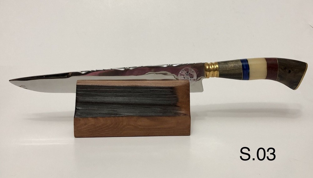 Knife Display Wood Stand Handmade - S.03