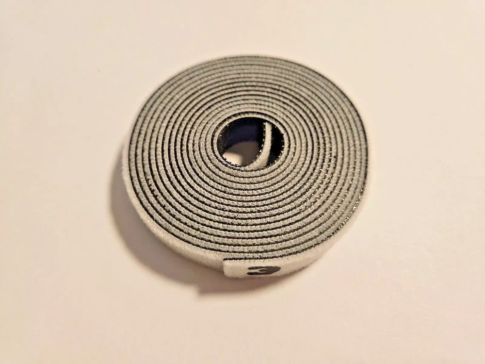 5pcs textile fabric Hook and Loop roll cable ties 1.2cm x 200cm strap grey