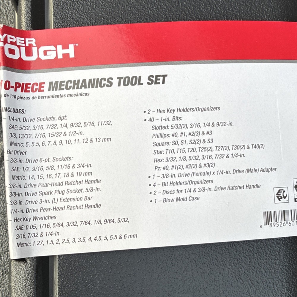 Hyper Tough Brand New 110 Pc Tool Set