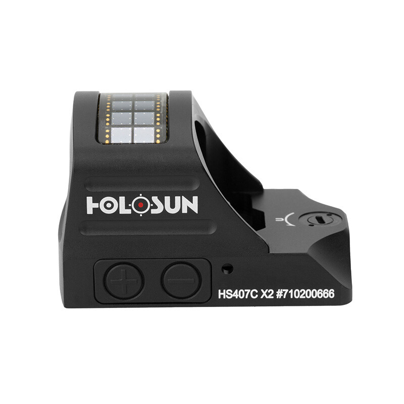 Holosun HS407C X2 Red Dot Open Reflex Sight with Cleaning Pen and Cloth Bundle