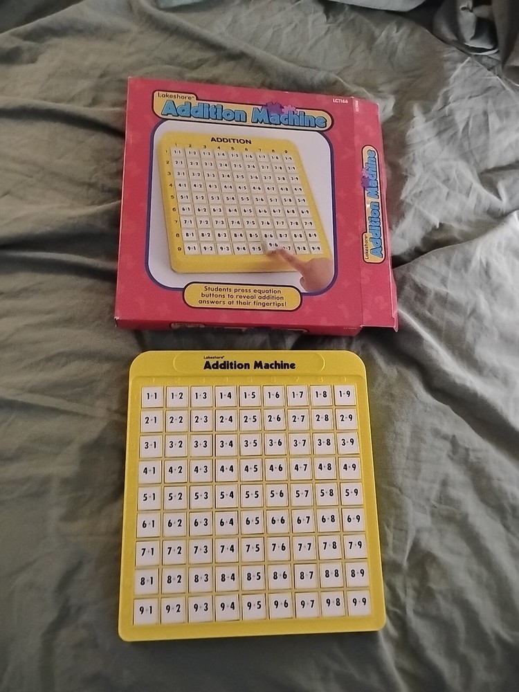 Lakeshore Addition Machine Math Educational Tool Push Button Home School