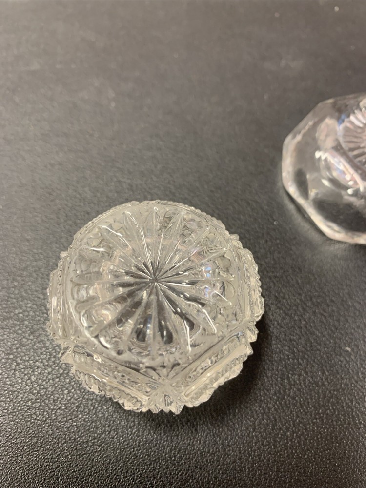 Four Cut Glass Open Salt Cellars Bowls