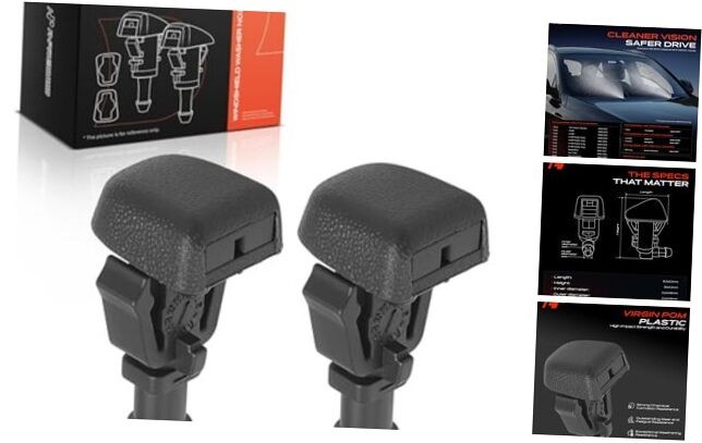 Front Windshield Washer Nozzles Compatible with Ford F-150, Expedition, E