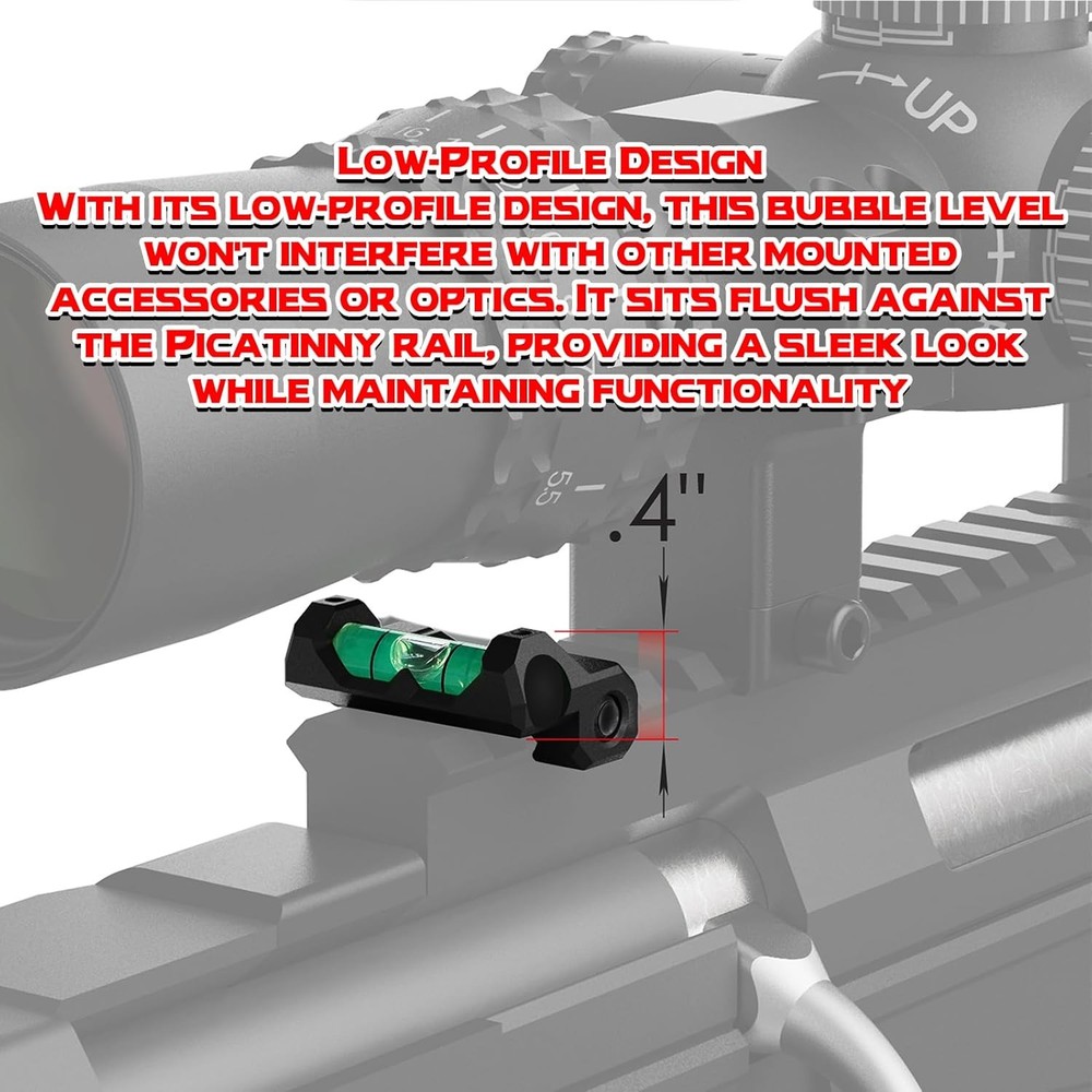 Precision Picatinny Bubble Level,Anti-Cant Level Black