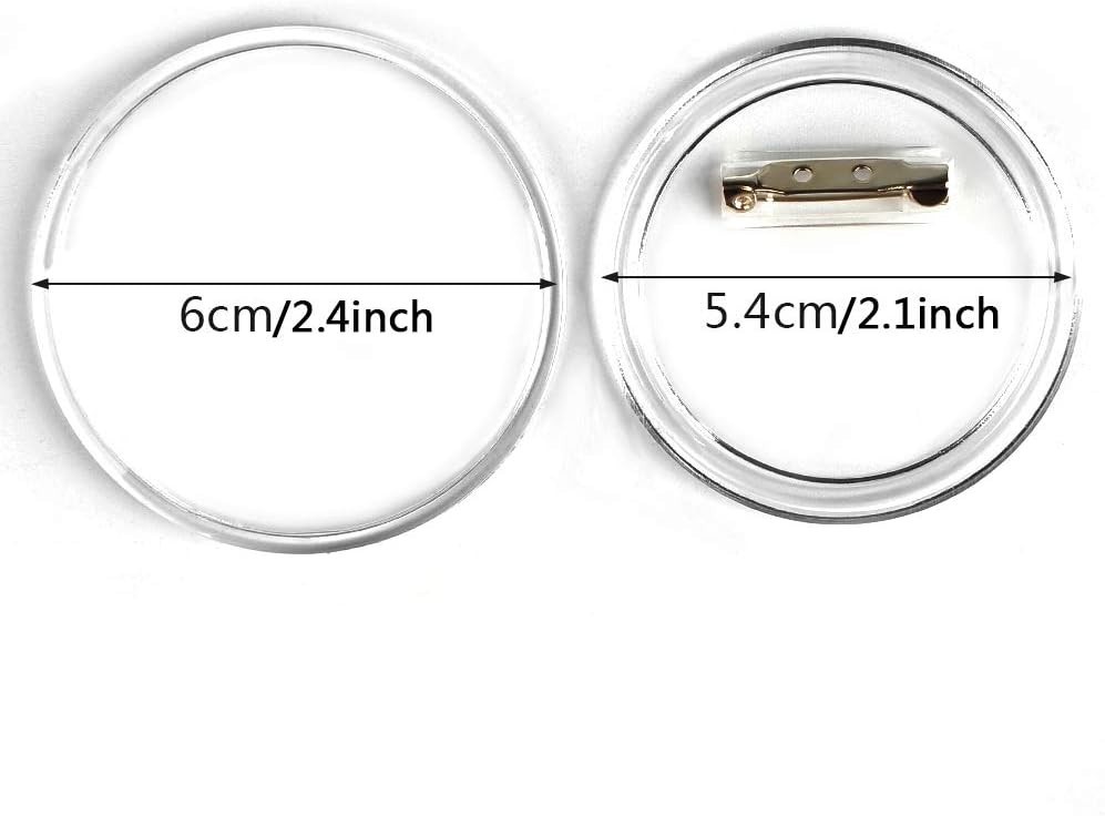 Versatile 30-Pack Clear Button Craft Badges - DIY Pins for All Occasions