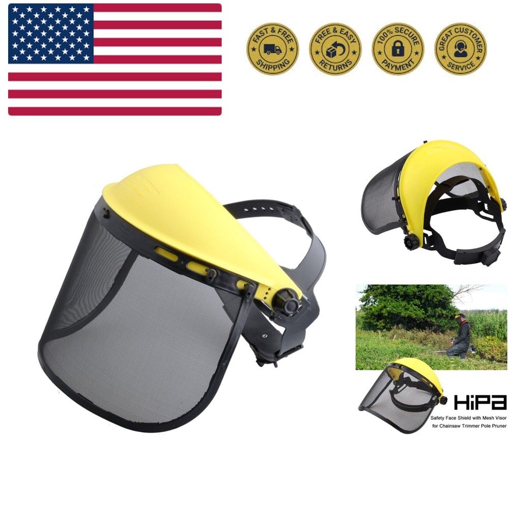 Safety Face Shield with Mesh Visor for Weed Eating Whacking Yard Work Chainsa...
