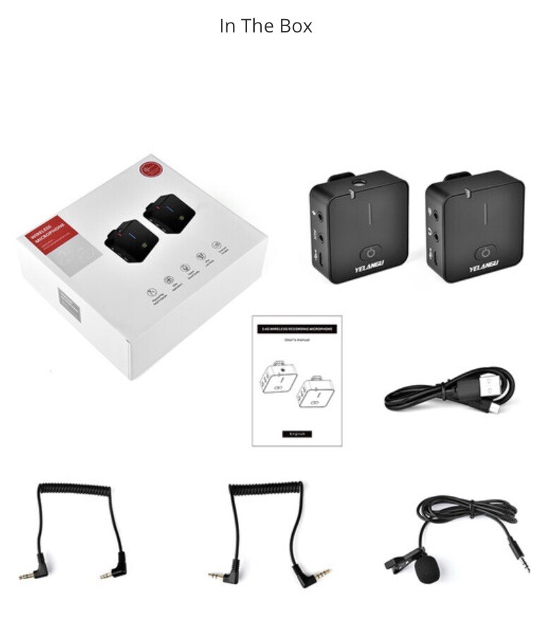 Yelangu MX5 Lecavilier Digital Wireless Microphone System for Cameras & Smartpho