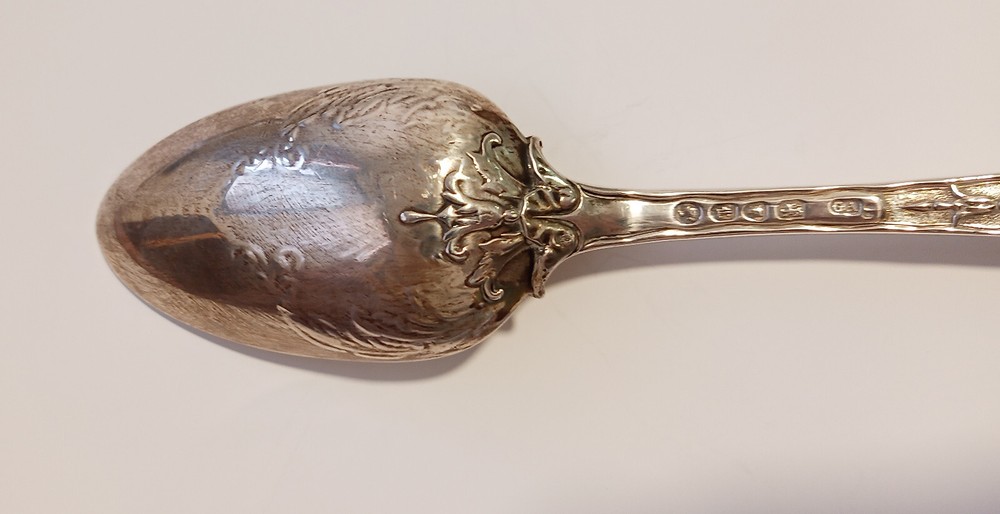 ORIGINAL ENGLISH SILVER SPOON 1000 SILVER With HALLMARKS