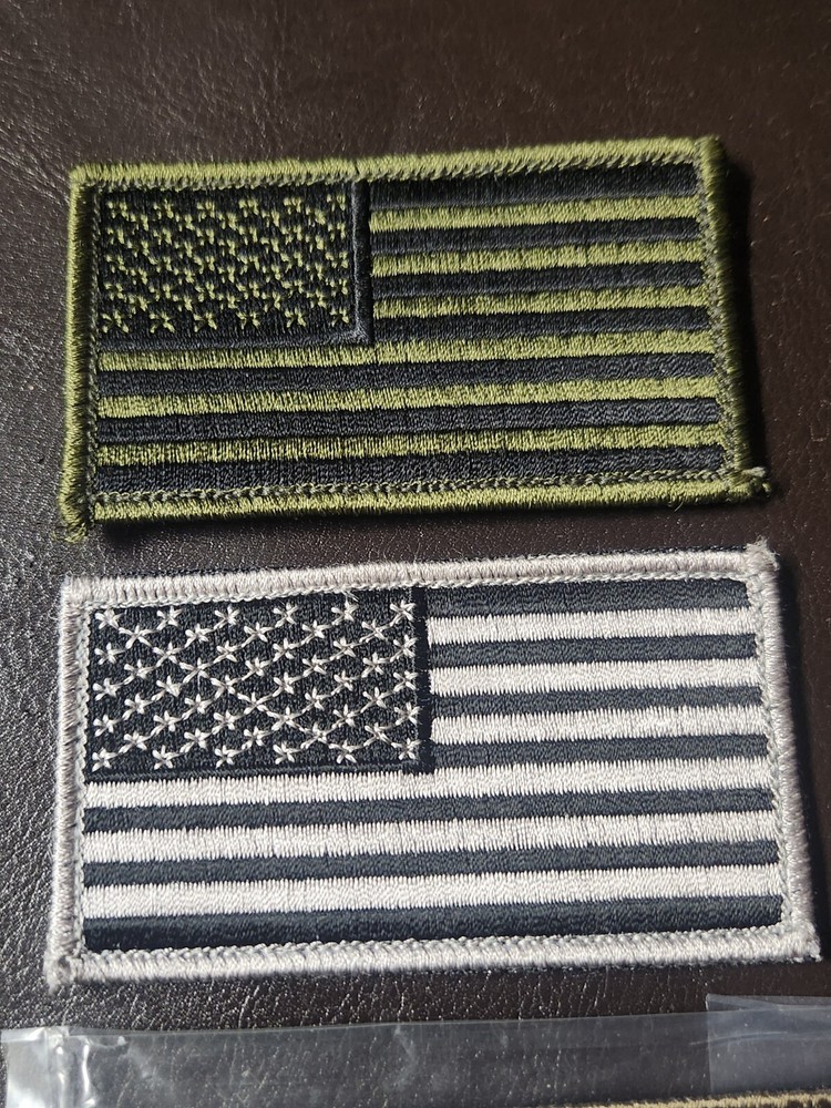 3 American Flag Patches