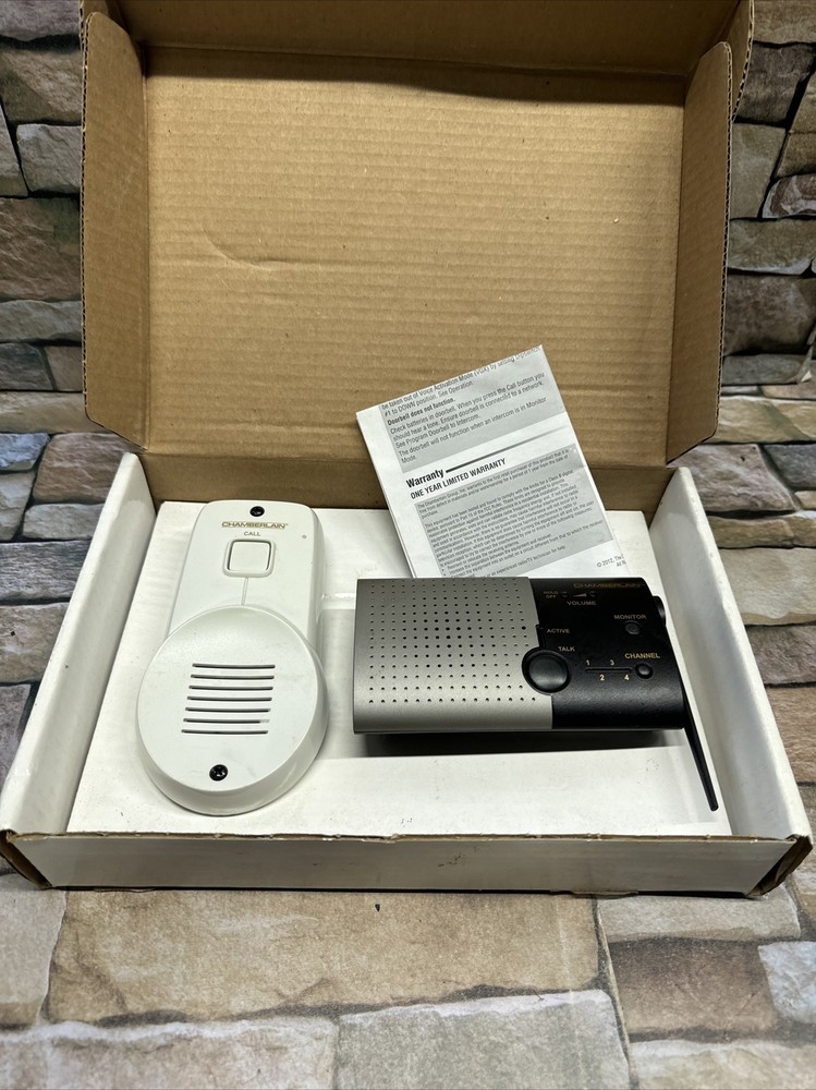 Chamberlain NDIS Wireless Indoor/Outdoor Portable Intercom Has Box Unable Test