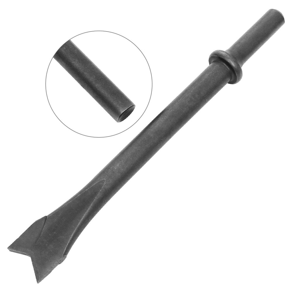 8 PCS Air Hammer Attachments Chisel Bits 0.39inch, Black