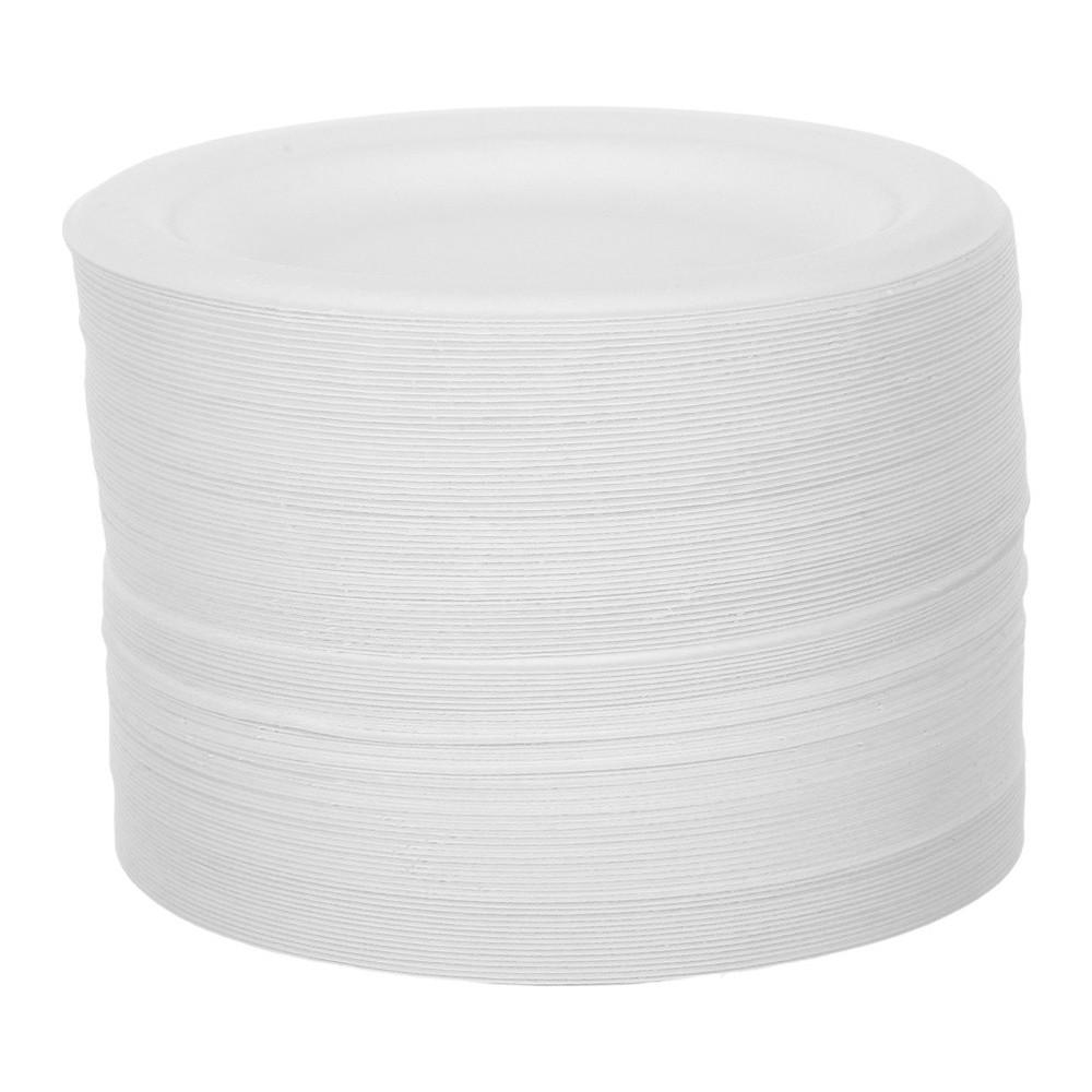 100 Pcs Lunch Round Tray for Coffee Table
