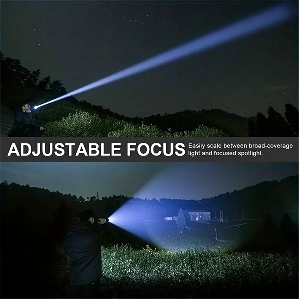 12000000LM Super Bright LED Tactical Flashlight Rechargeable Work Light w/ Box